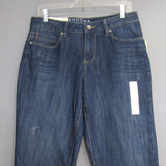 NEW Sonoma Modern Fit Denim Capris Size 8 - Picture 2 of 5